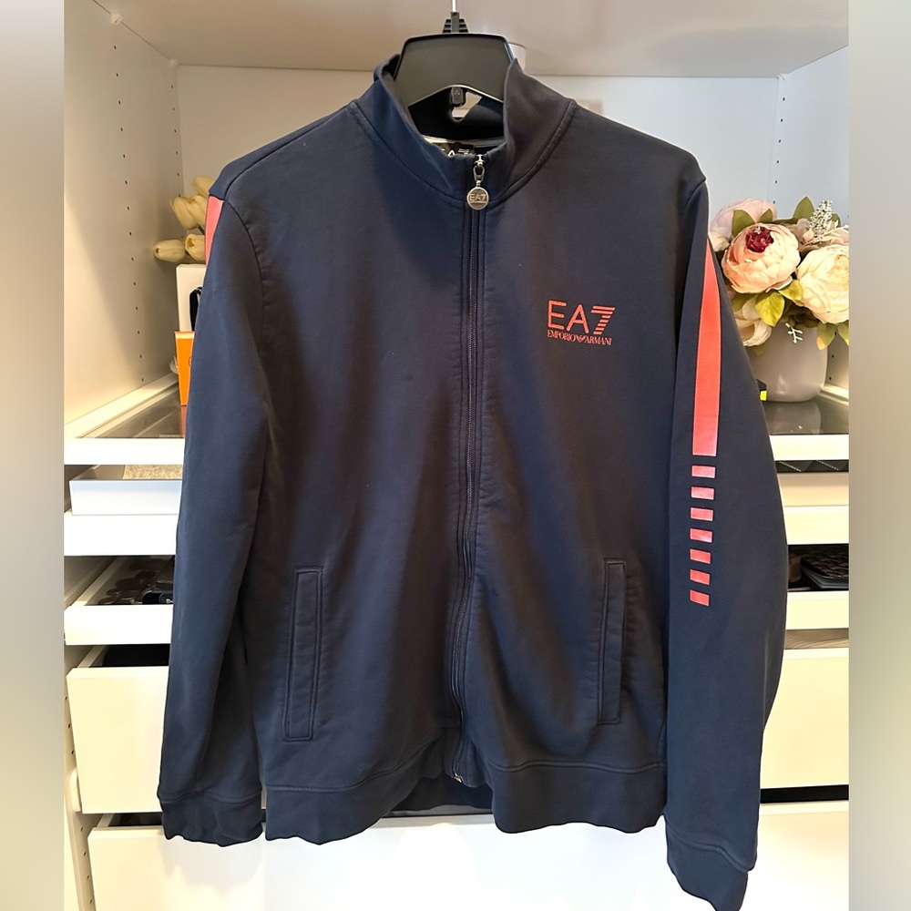 Emporio Armani Men’s Navy Zip Up sweater